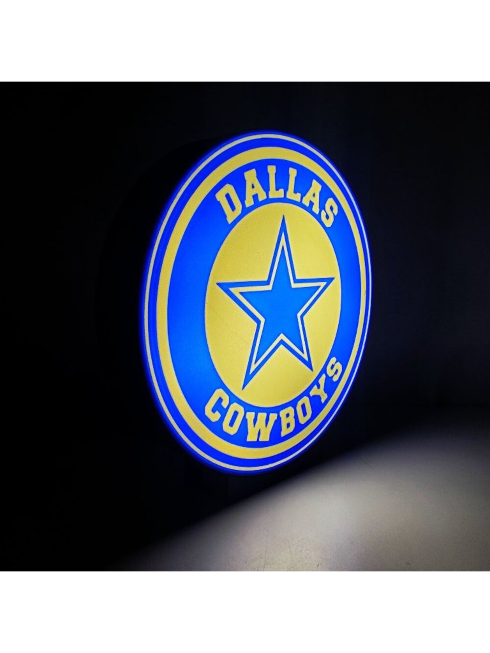 Dallas Cowboys 9" LED Light Box Sign - USB Powered with Dimmer Switch - Made in